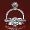 Luxury "Frozen Queen" Moissanite Engagement Ring In Sterling Silver