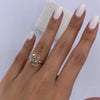 Champagne Colored Radiant Cut Solitaire Ring