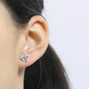 Diamond Sterling Silver Stud Earrings