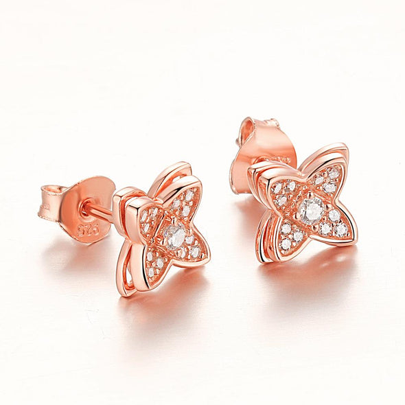 Four Leaves Clover Stud Earrings