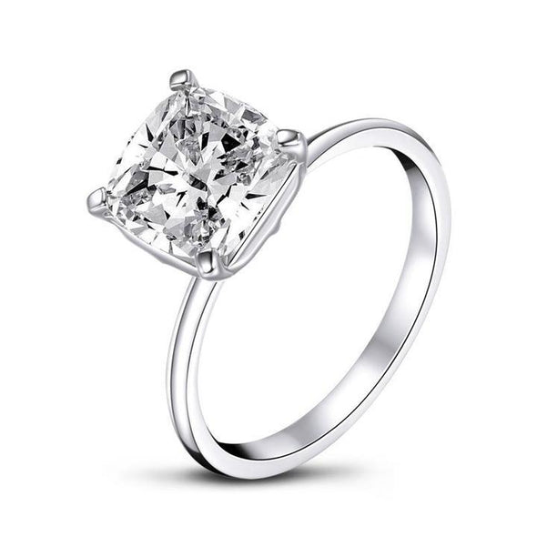 3.0 CT Classic Cushion Cut Solitaire Ring