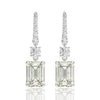 Emerald Cut Drop Earrings