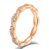 Rose Golden Twist Interweave Stackable Ring