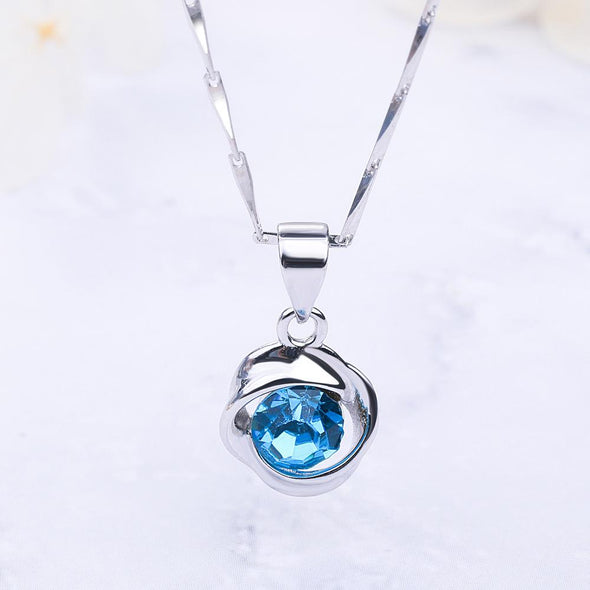 “Heart of Sea" Sterling Silver Pendant Necklace