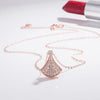 Fan-Shaped Design Pendant Necklace