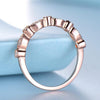 Rose Golden Half Eternity Stackable Ring