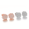 Classic Pave Sterling Silver Stud Earrings