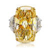 Fancy Yellow Three Stone Engagement Ring