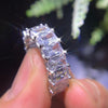 Stunning Princess Cut Eternity Wedding Band