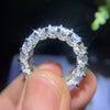 Stunning Princess Cut Eternity Wedding Band