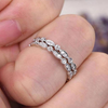 Full Eternity Art Deco Stackable Wedding Band Set