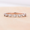 Rose Golden Tone Pear Design Stackable Wedding Band