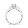 Oval Cut Solitaire Ring In Sterling Silver