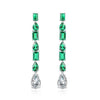 Ethnic Style Green Drop Earrings