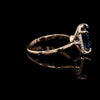 4.0CT Rose Gold Cushion Cut Blue Sapphire Sterling Silver Engagement Ring