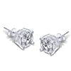 Round Cut 2.0ct Double Under Halo Diamond Stud Earrings