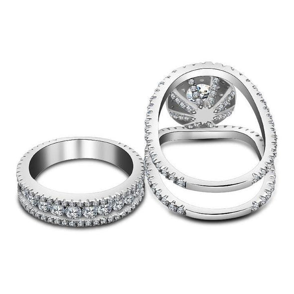 Double Halo Interchangeable Bridal Set