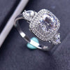 2.0 CT Round Cut Three Stone Sterling Silver Engagement Ring