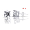 Round Cut 2.0ct Double Under Halo Diamond Stud Earrings