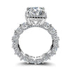 6.0ct Stunning Halo Radiant Cut Engagement Ring