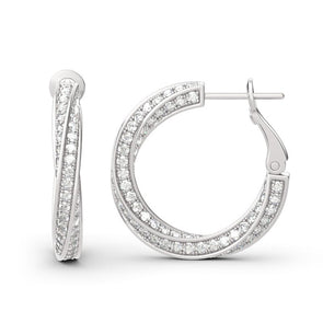 Twist Sterling Silver Hoop Earrings