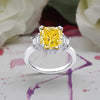 Radiant Cut Three Stone Engagement Ring