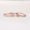 Art Deco Rose Golden Tone 3-Pieces Stackable Wedding Band Set