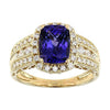 Vintage Cushion Cut Sapphire Engagement Ring