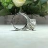 Luxury 6 Prong Twisted Band Round Cut Half Eternity Sterling Silver Engagement Ring