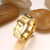 Simple Gold Color Titanium Wedding Band for Men