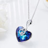 Swan Heart Shape Pendant Necklace