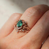 Vintage Emerald Vine Design Wedding Bridal Set