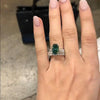 Exquisite Emerald Green Bridal Set In Sterling Silver