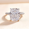 Elongated Cushion Cut Engagement Ring In Sterling Silver