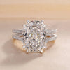 Sparkling Split Shank Cushion Cut Engagement Ring In Sterling Silver