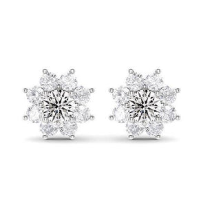 Flower Design Stud Earrings