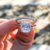 Classic Cushion Cut Bridal Set In Sterling Silver