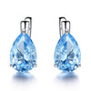 Drop Topaz Stud Earrings