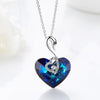 Swan Heart Shape Pendant Necklace