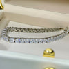 Exquisite Round Cut 925 Sterling Silver Tennis Bracelet