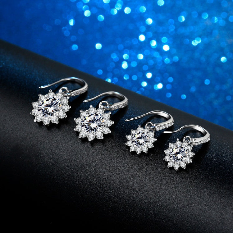 Moissanite Sterling Silver Earrings For Women