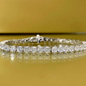 Exquisite Round Cut 925 Sterling Silver Tennis Bracelet