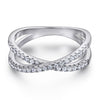 Half Eternity Interweave Stackable Ring