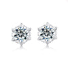 Exquisite Moissanite Stud Earrings In Sterling Silver