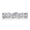 Alternating Round 925 Sterling Silver Eternity Wedding Band