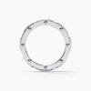 Round Cut Pave Set Rope Wedding Band For Men in Sterling Silver