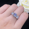 Round Cut Three Stone Engagement Ring