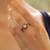 Vintage Ruby Calibre Halo Engagement Ring