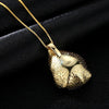 Shell Pearl Golden Plated Pendant Necklace