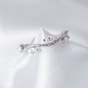 Marquise Cut Dainty Leaf & Vine Wedding Band Eternity Ring